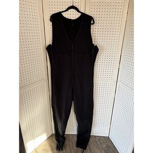 Polartec L3 Stretch Bib Overalls Mens XL LONG  Black Layers Fleece Skiing